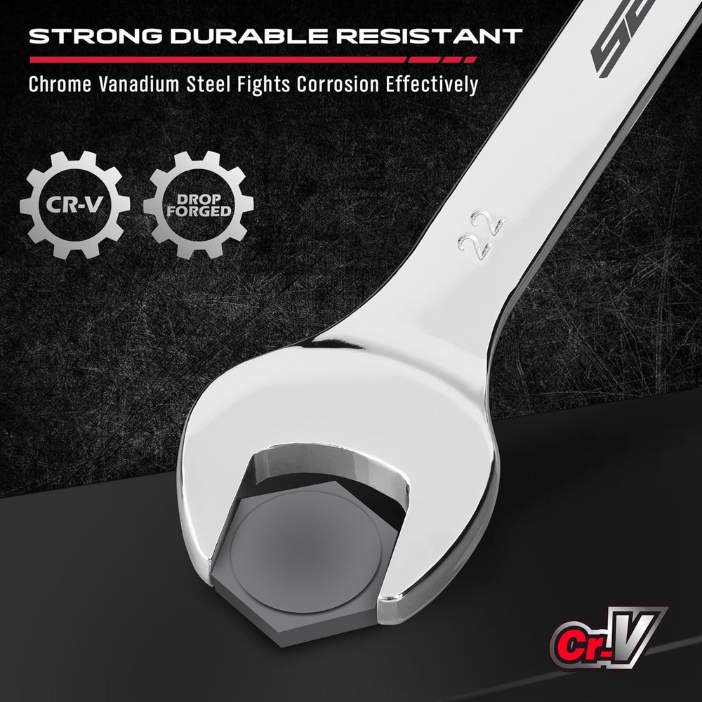 30-Piece Combination Wrench Set- Open End Wrench Set