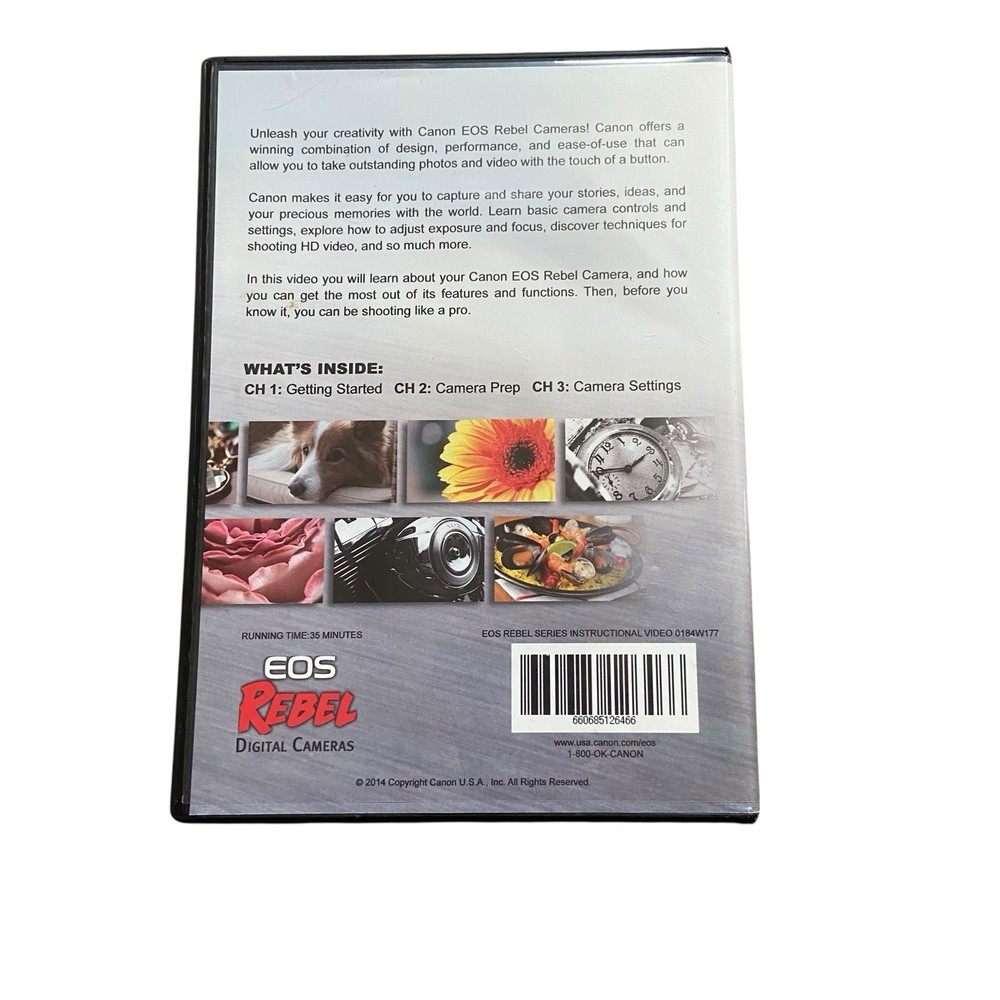 Canon DVD EOS Rebel Digital Cameras Tutorial Guide and Instructional Video