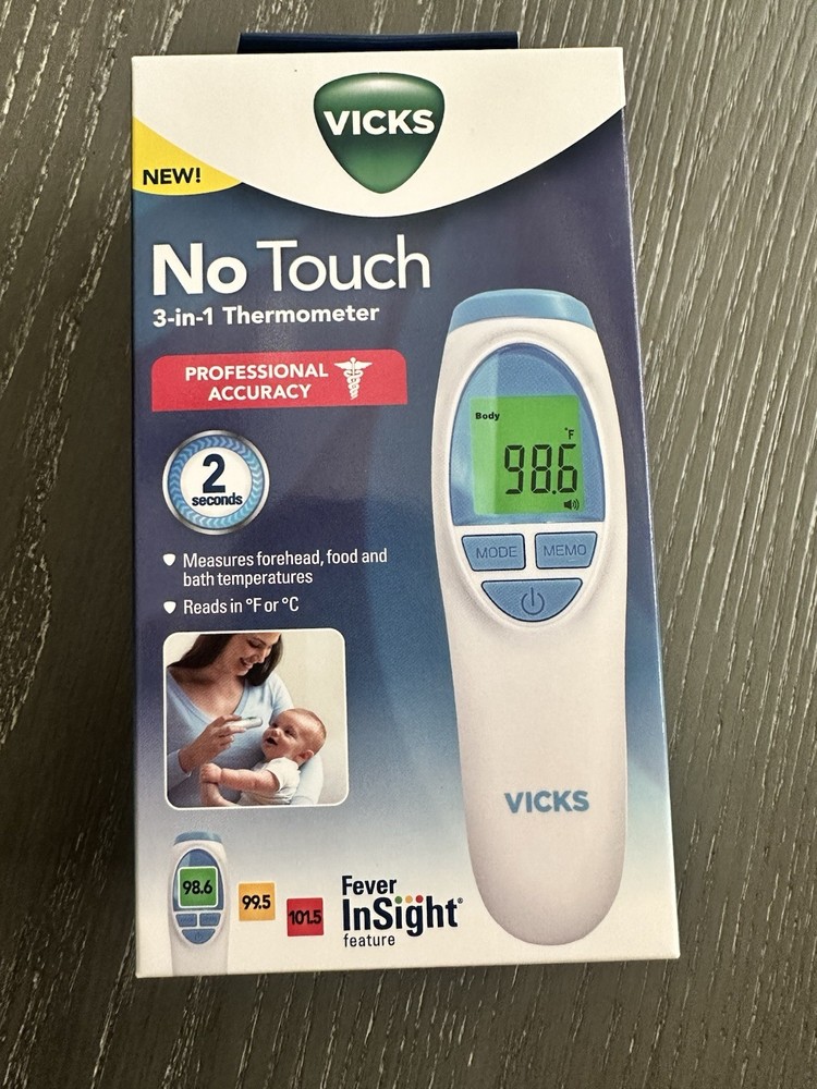🔥 Vicks No-Touch 3-in-1 Thermometer 🌡️ 🤒