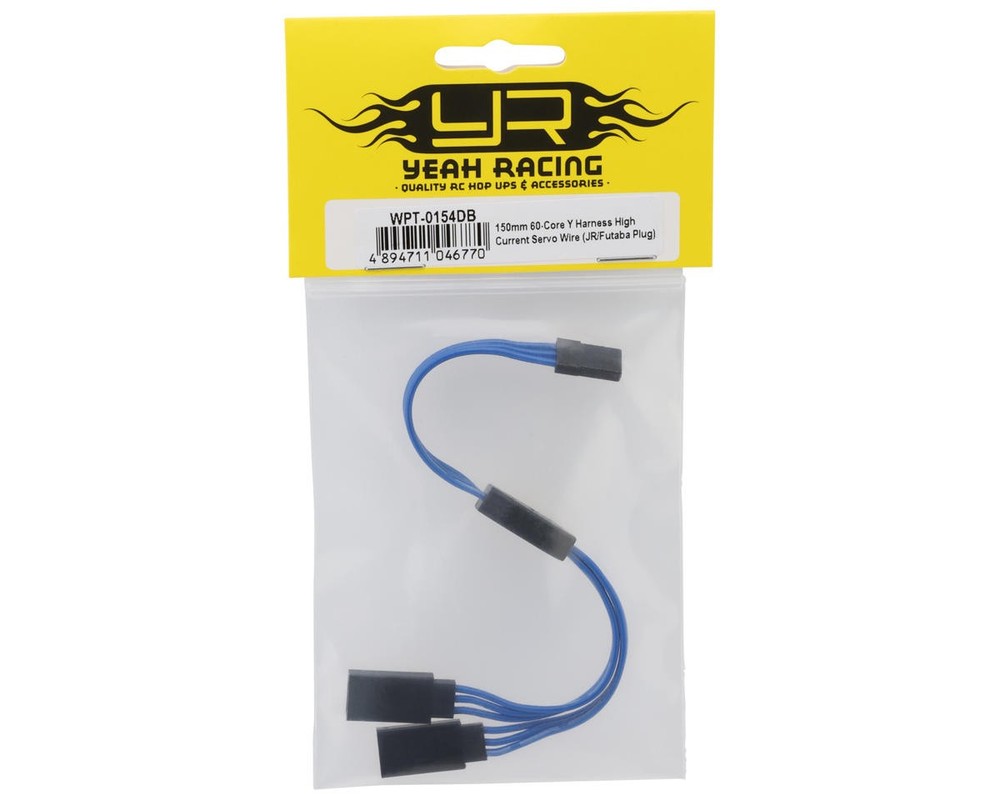 Yeah Racing 60-Core Y-Harness High Current Servo Extension Lead (Blue)