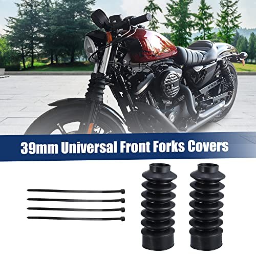 2 Pcs Motorcycle Front Fork Guards Covers Shock Absorbers Boots 39mm