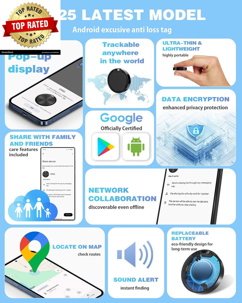 Air Tags for Android,Air Tags-4 Pack Android,Android Tracker Tags