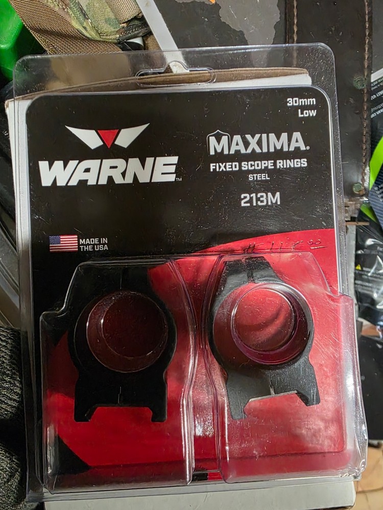 Warne Maxima scope rings 30mm low