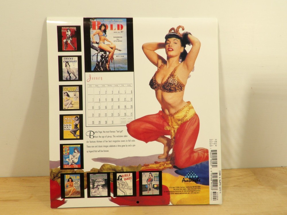 BETTIE PAGE CALENDAR 1996