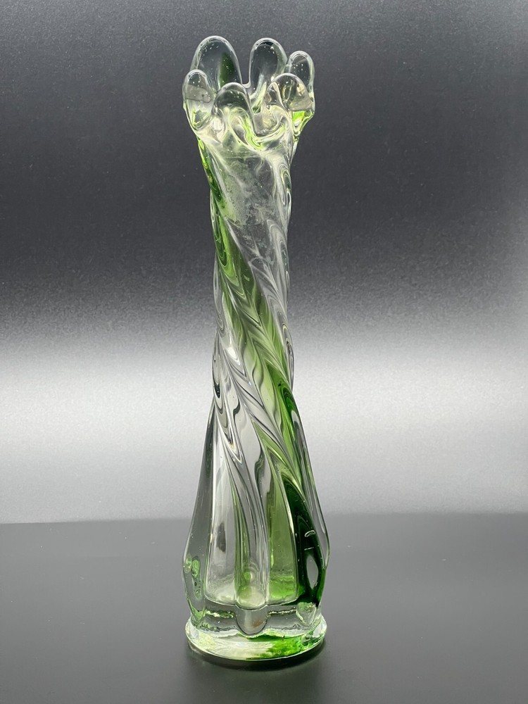 Pulled Art Glass vase  Swung Glass