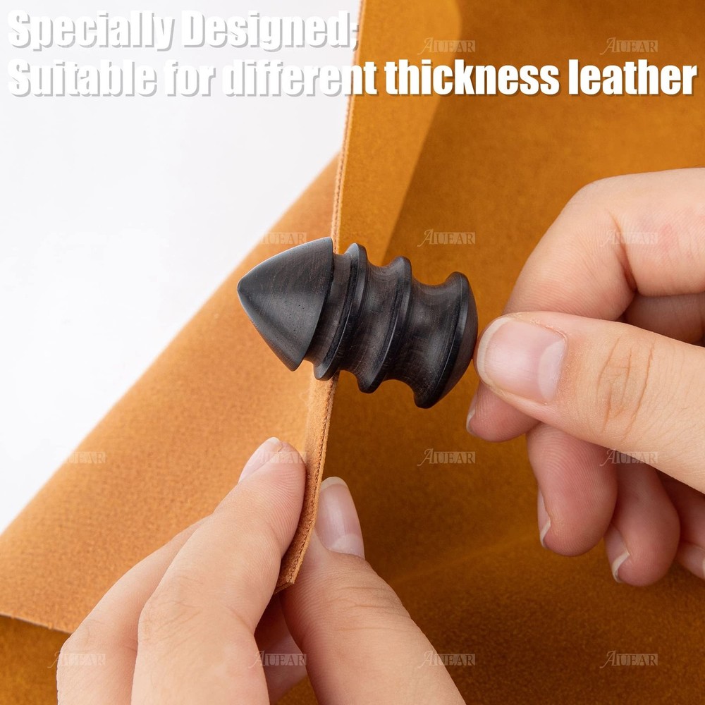 AUEAR, 2 Pack Leather Burnished Bits for Rotary Burnisher 2 Pack, Style a