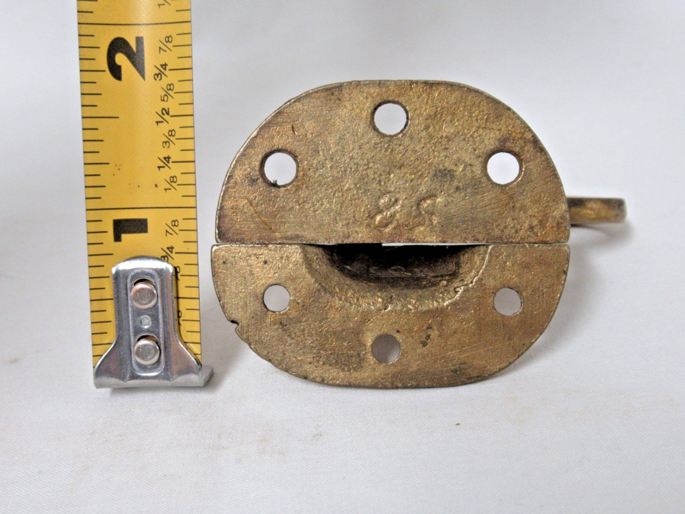 ANTIQUE 1901 BRASS LEFT HAND ICE BOX LATCH 3 AVAILABLE