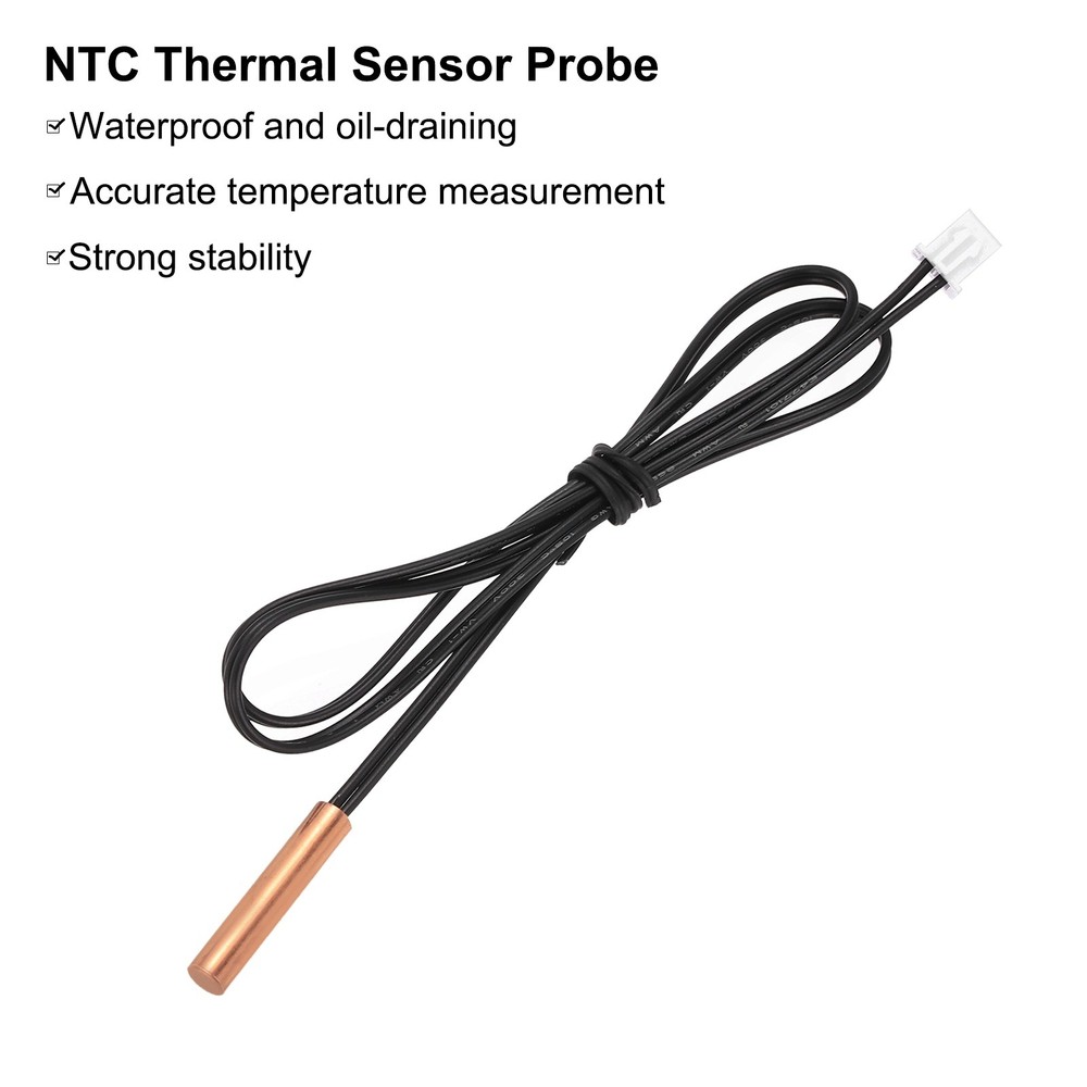 15K NTC Thermal Sensor Probe, 19.7" Cylindrical Sensitive Temp Sensor