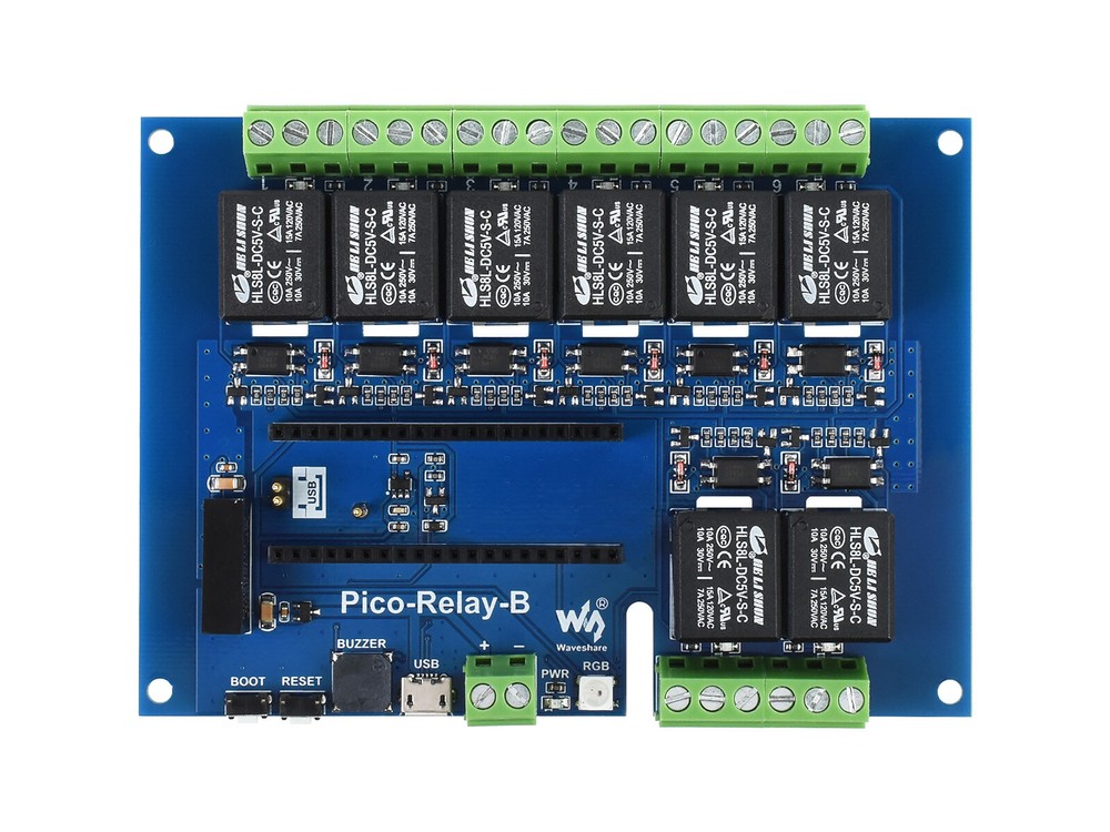 Waveshare Industrial 8-Channel Relay Module for Raspberry Pi Pico Multi Protect