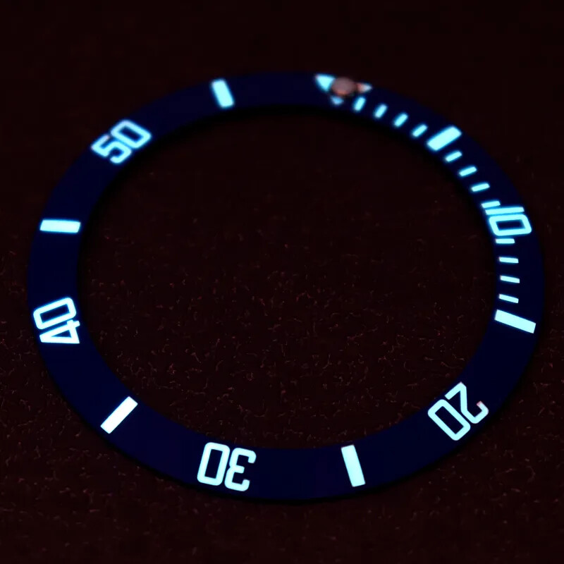 38MMX30.7MM C3Luminous Ceramic Bezel Insert For Seiko Water ghost shell