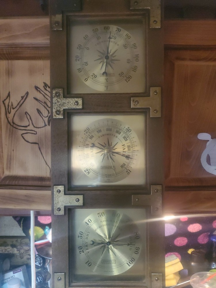 Vintage Springfield Weather Station Barometer
