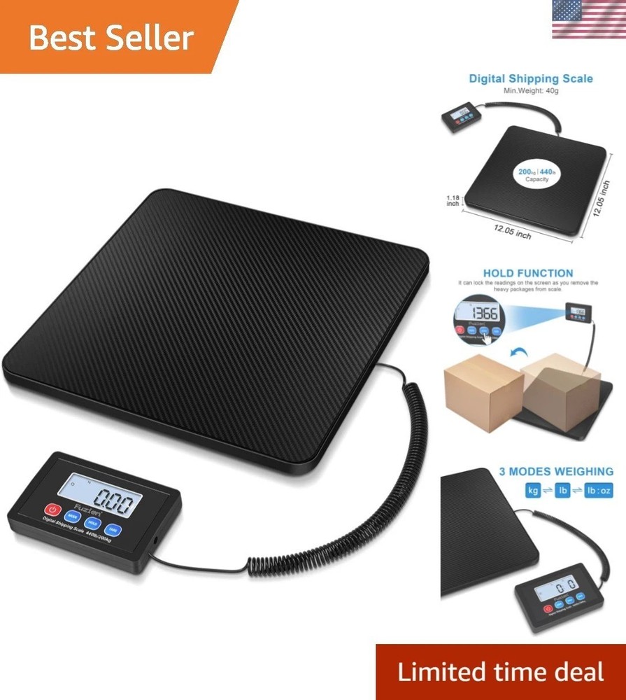 High Accuracy 440LB Digital Shipping Scale with 10g Precision - Tare Function