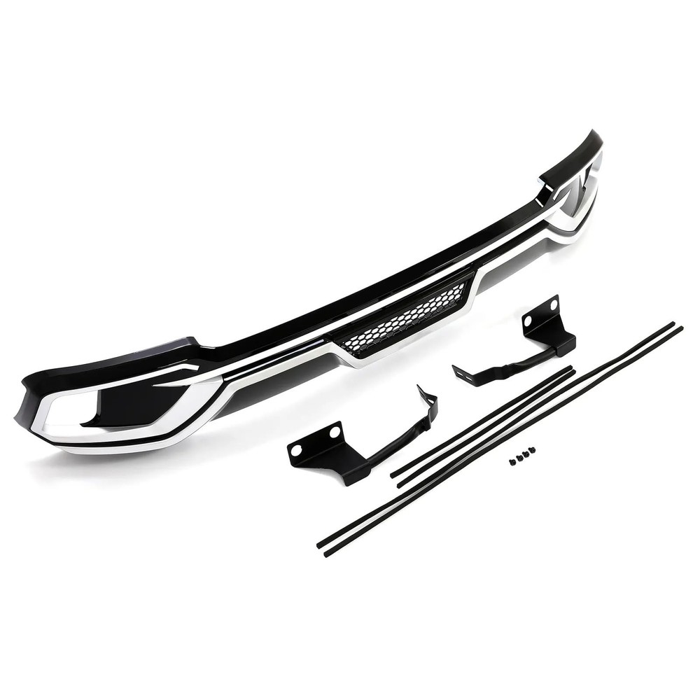Rear Bumper Lip Diffuser for Toyota Highlander 2017-2019 ABS Silver Black