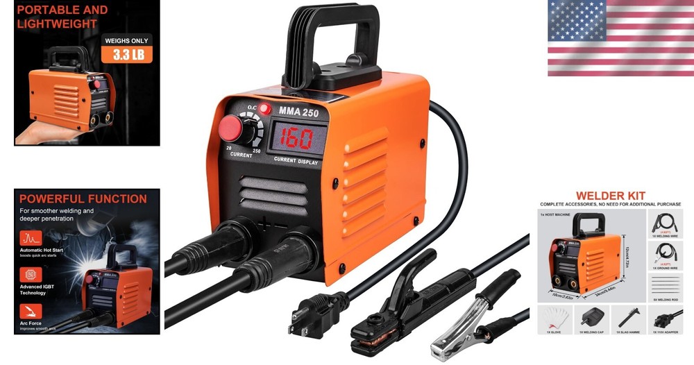 Lightweight 110V Welding Machine with Automatic Current Matching - Versatile Use