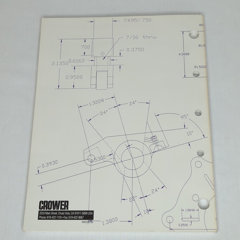 Crower Master Catalog #86501 from 1996-97