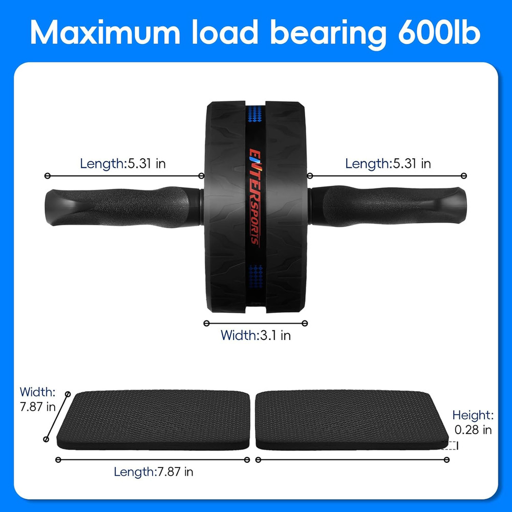 Ab Roller Wheel for Abs Workout - Abdominal Exercise Equipment with 2 Knee Pads