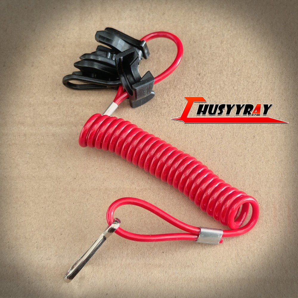 Universal Boat Outboard Engine Motor Kill Stop Switch & Safety Tether Lanyard
