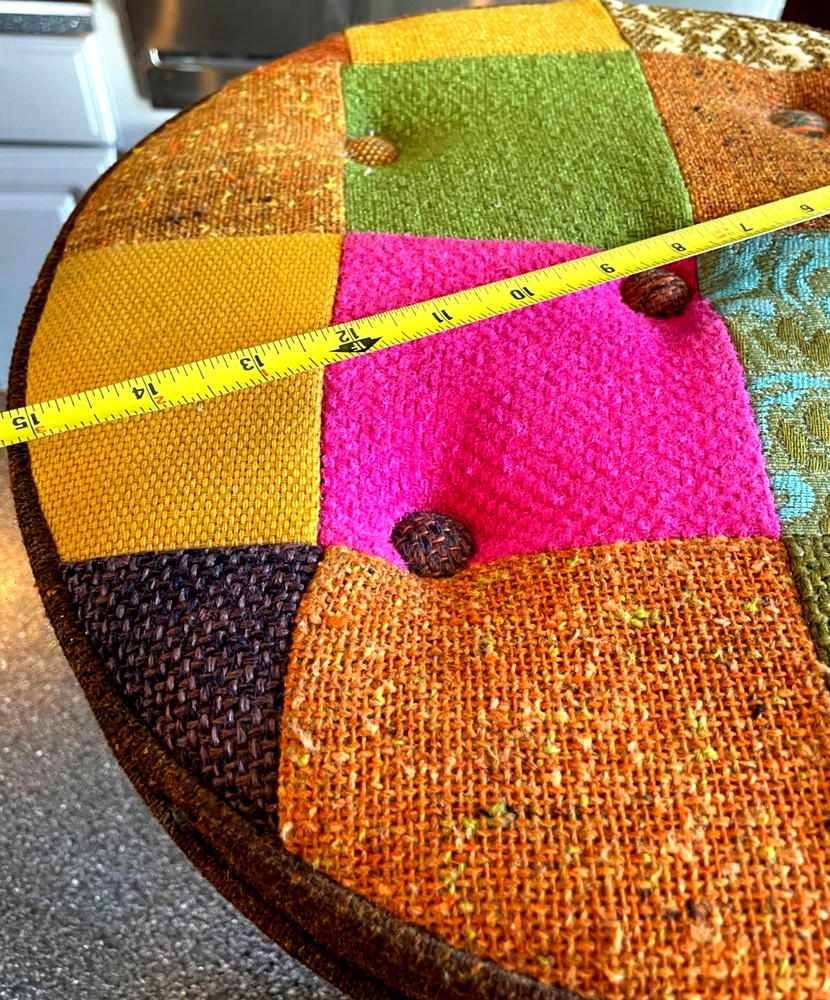 Vintage MCM Tapestry wool foot stool