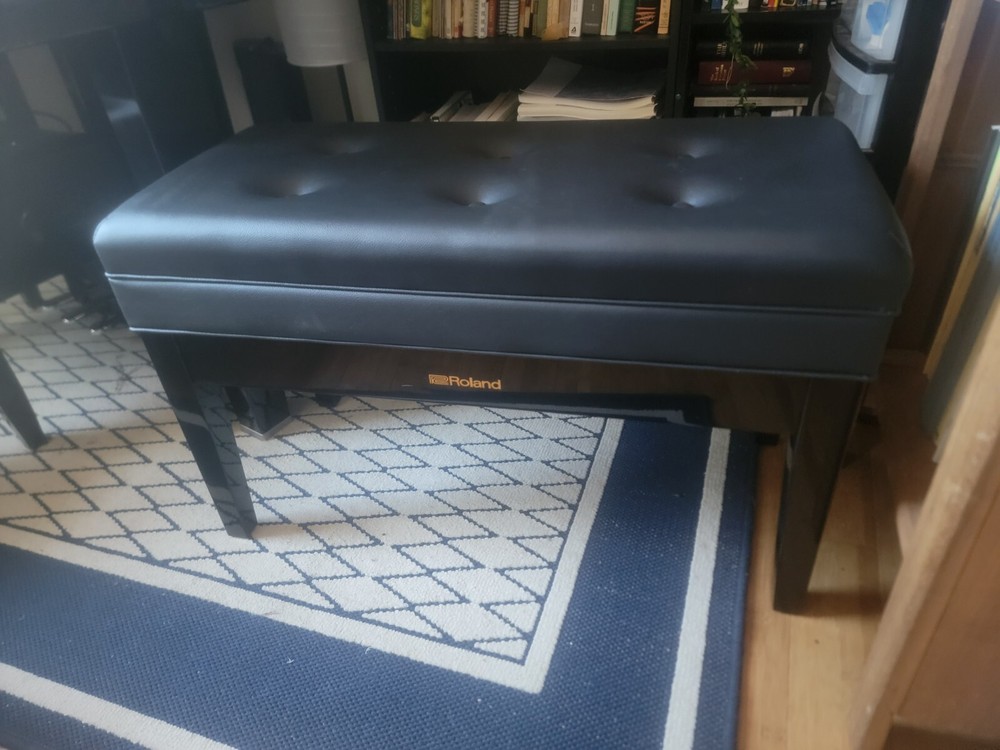 Roland Polished Ebony Duet Bench