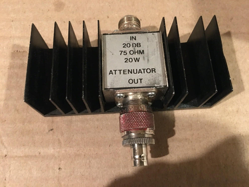 ATTENUATOR 20 DB-75 OHM-20W , used