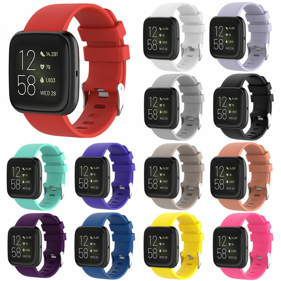 Replacement Silicone Rubber Band Strap Wristband For Fitbit Versa 1 2 Lite Watch