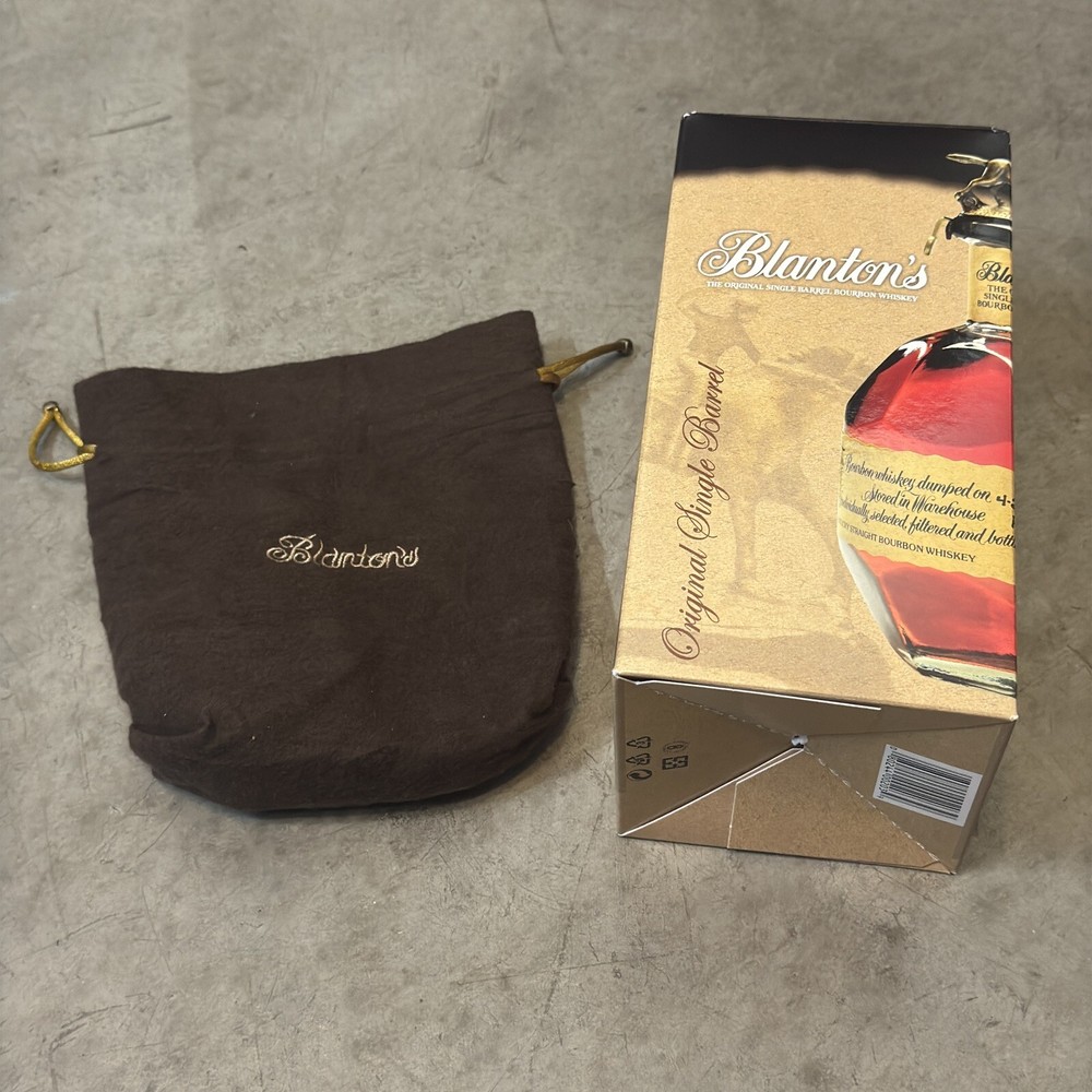 Blantons Bourbon Whiskey Empty Box & Bag Complete Gift & Display Set 750ml