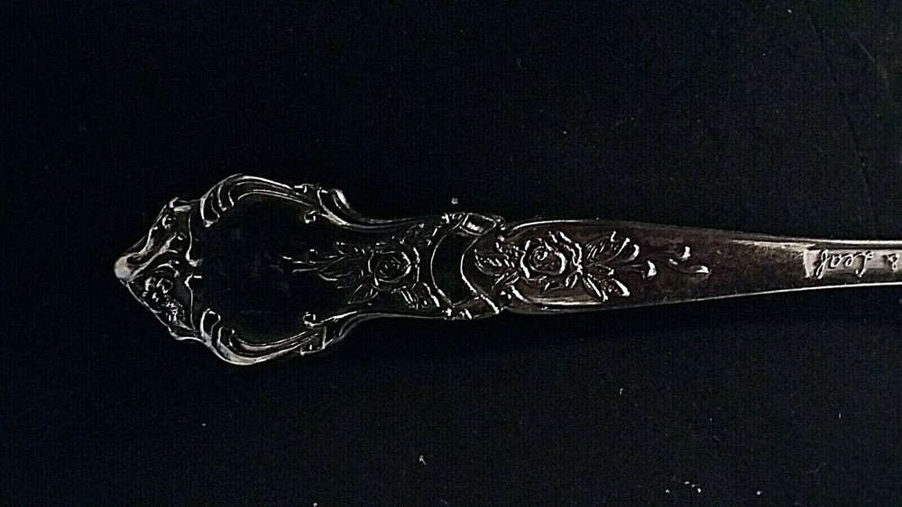 National Stainless Rose & Leaf 6 3/4" teaspoon