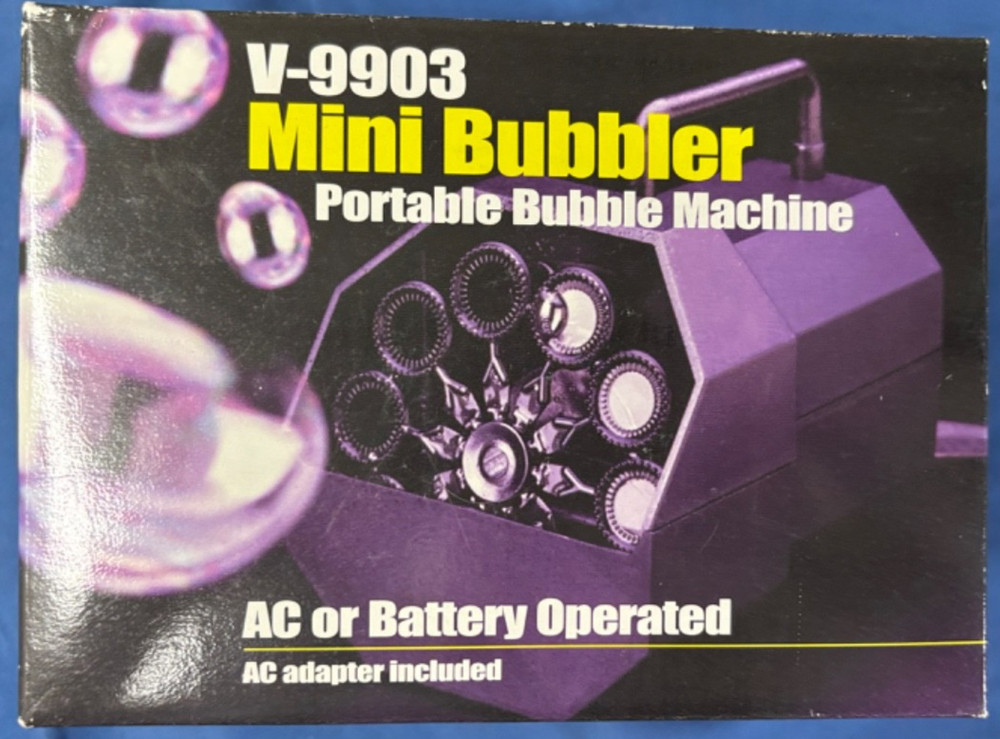 VEI Visual Effects Portable Bubble Machine NIB