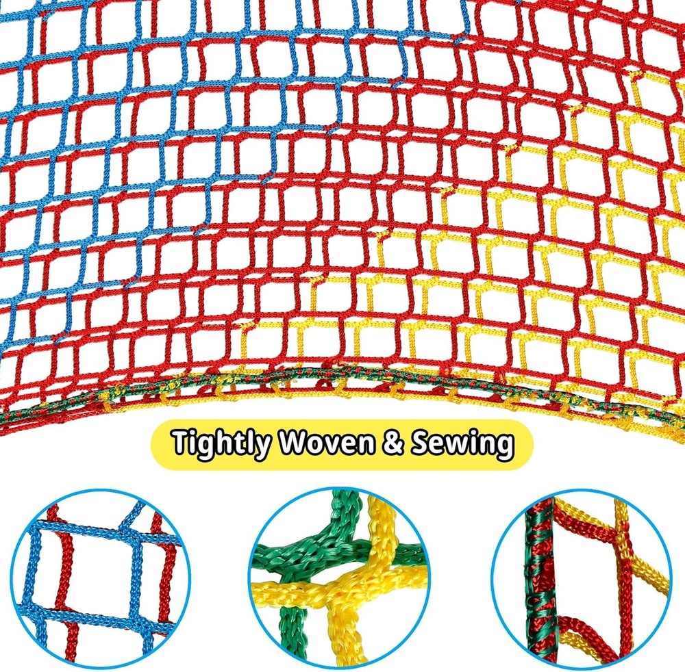 Easy-Install Double Layer Climbing Net 14.7' x 9.8' - Perfect for Backyard Play