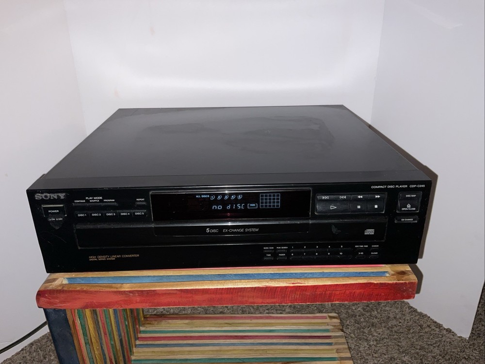 Sony CDP-C245 5-Disc Compact Disc Player | Fully Serviced & Tested - No Remote