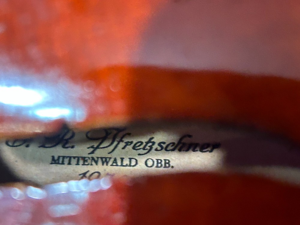 Pfretzschner Violin A211 1976 Mittenwald Obb 3/4 with case/bow