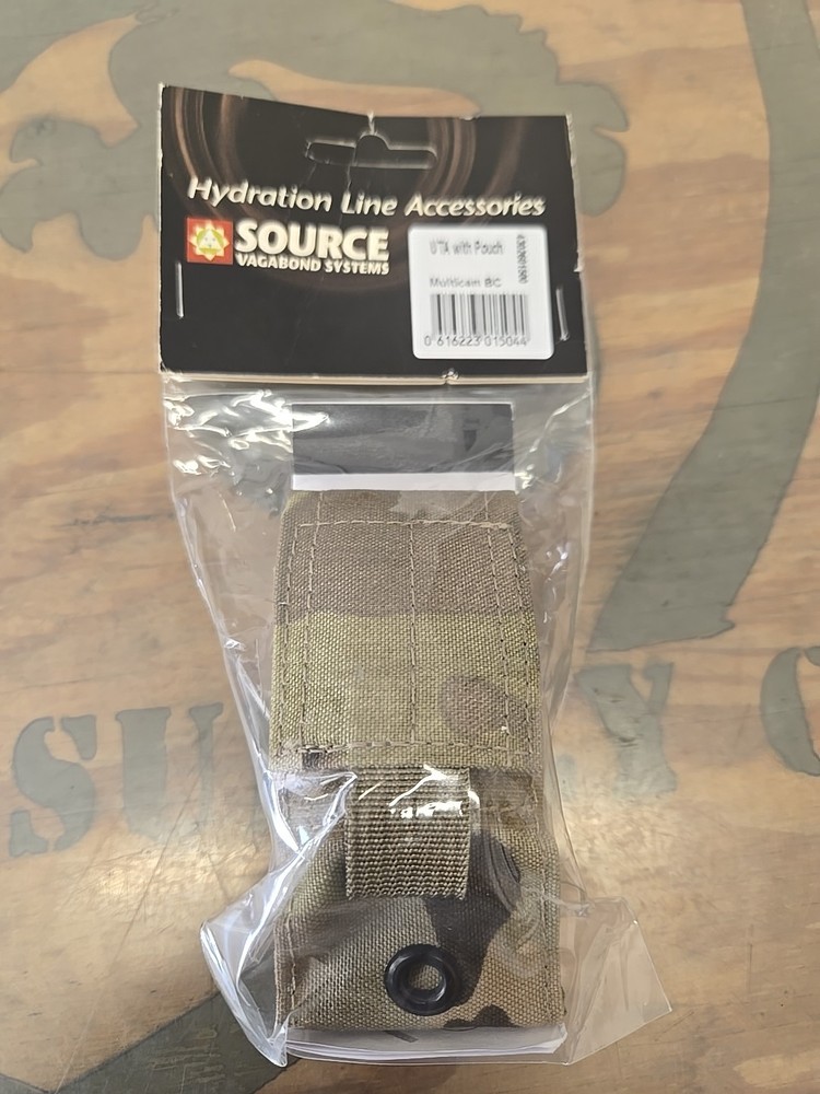 SOURCE TACTICAL HYDRATION SYSTEM HOSE RAPID REFILL ADAPTER UTA w/ MULTICAM POUCH