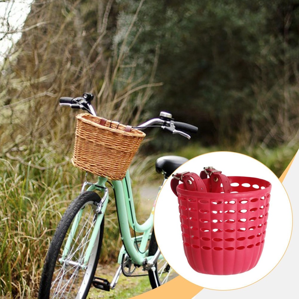 Bicycle Basket Storage Basket Red