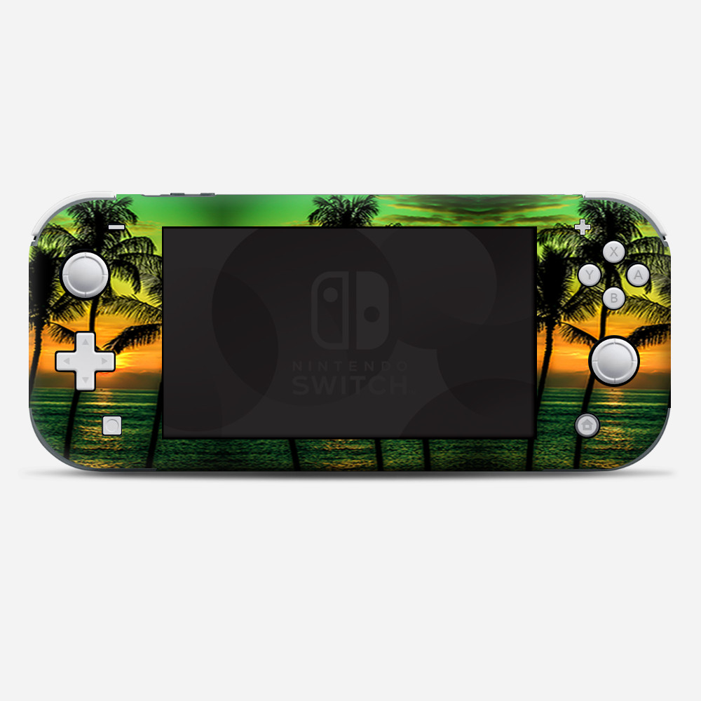 Skins Decals wrap for Nintendo Switch Lite - Sunset Palm Trees Ocean