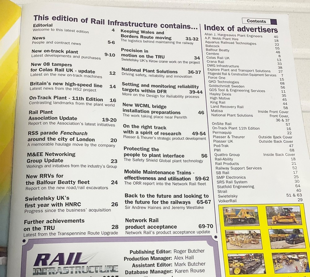 Rail Infrastruture Magazine Nov / Dec 2025