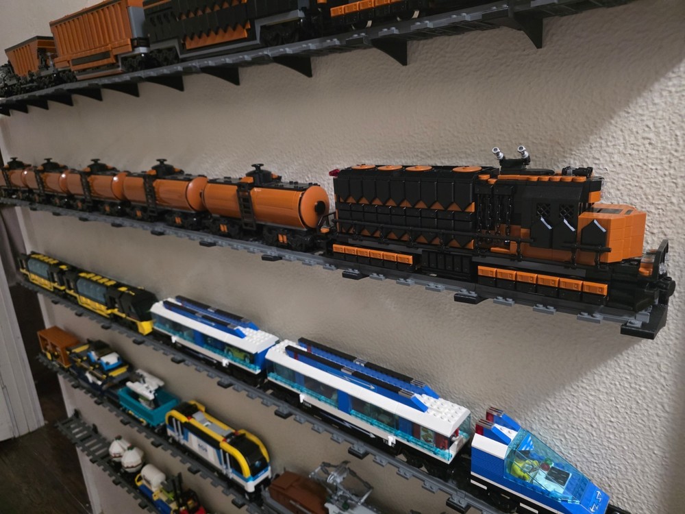 Wall Mount Display  for Lego Train Tracks | 10 Mounting Brackets