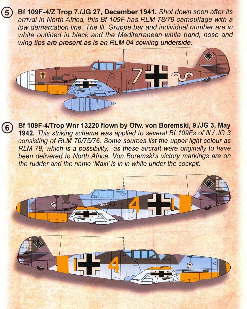 Print Scale Decals 1/48 MESSERSCHMITT Bf-109 TROPICAL Part 1