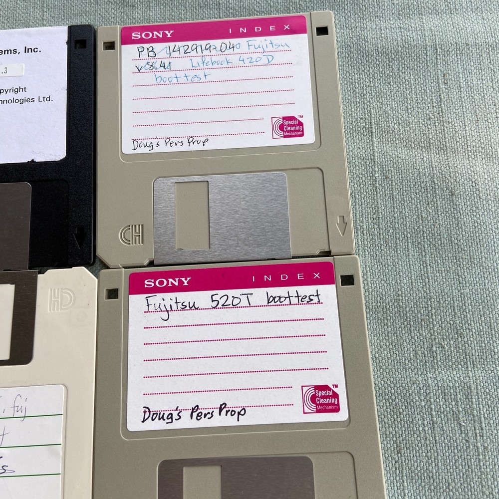 Vintage Software Lot Fujitsu Personal System Stylistic 500 Utilities Boot Test D