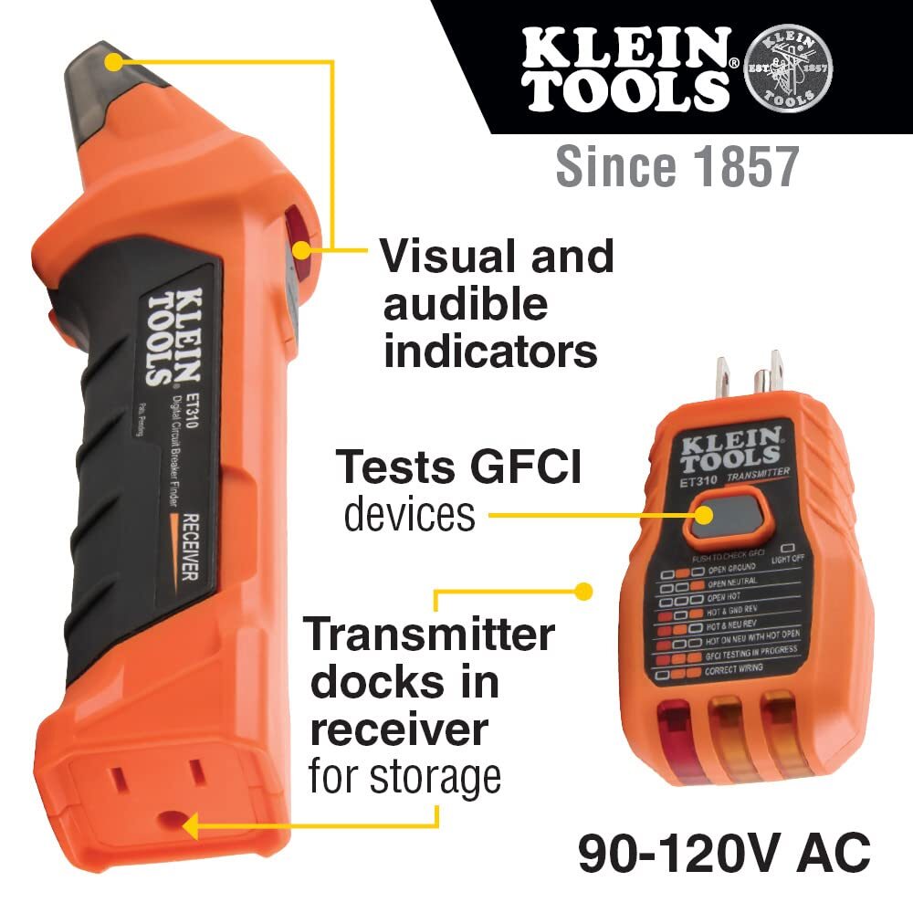 80016 Circuit Breaker Finder Tool Kit with Accessories, 2-Piece Set, Includes Ca