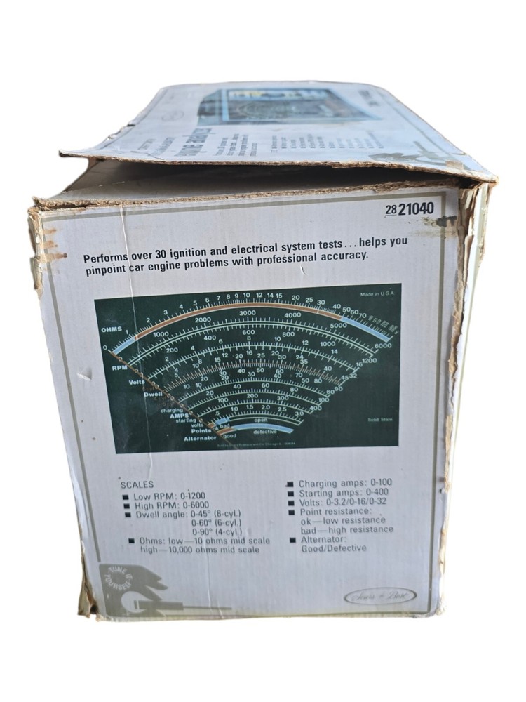 Vintage Sears Craftsman Solid State Electronic Engine Analyzer Model 161.210400