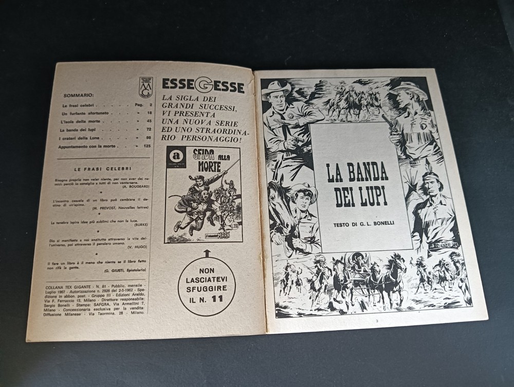 TEX comic book first edition n 81 (03 b) lire 200