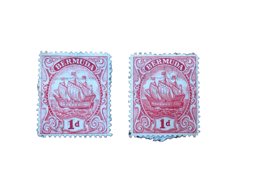 BERMUDA , 1910, Lightly Franked 1d Stamps. Free UK Postage