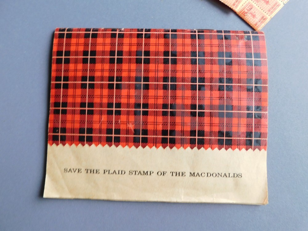 MacDonald Plaid Stamp Saver Book + loose Stamps
