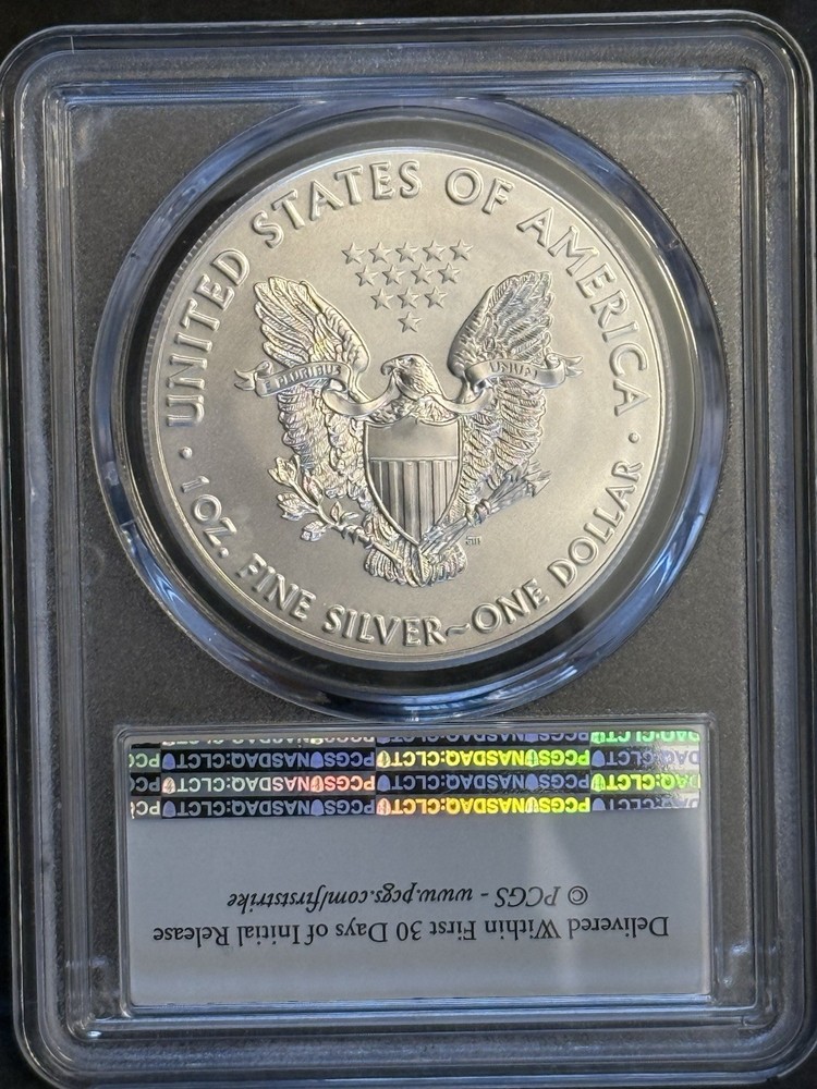 2018 Silver Eagle PCGS MS70 FIRST STRIKE (Flag Label)