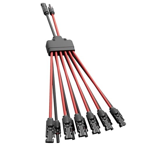 Solar connectors Tool-Free Solar Cable connectors 1 PCS Parallel 6 Solar Panels