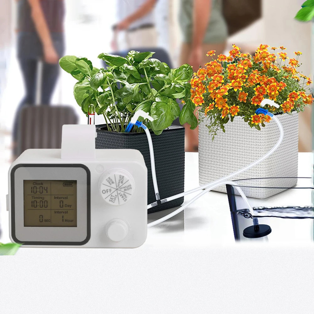 Automatic Drip Irrigation System Kit Plant Watering Timer System Garden Indoor