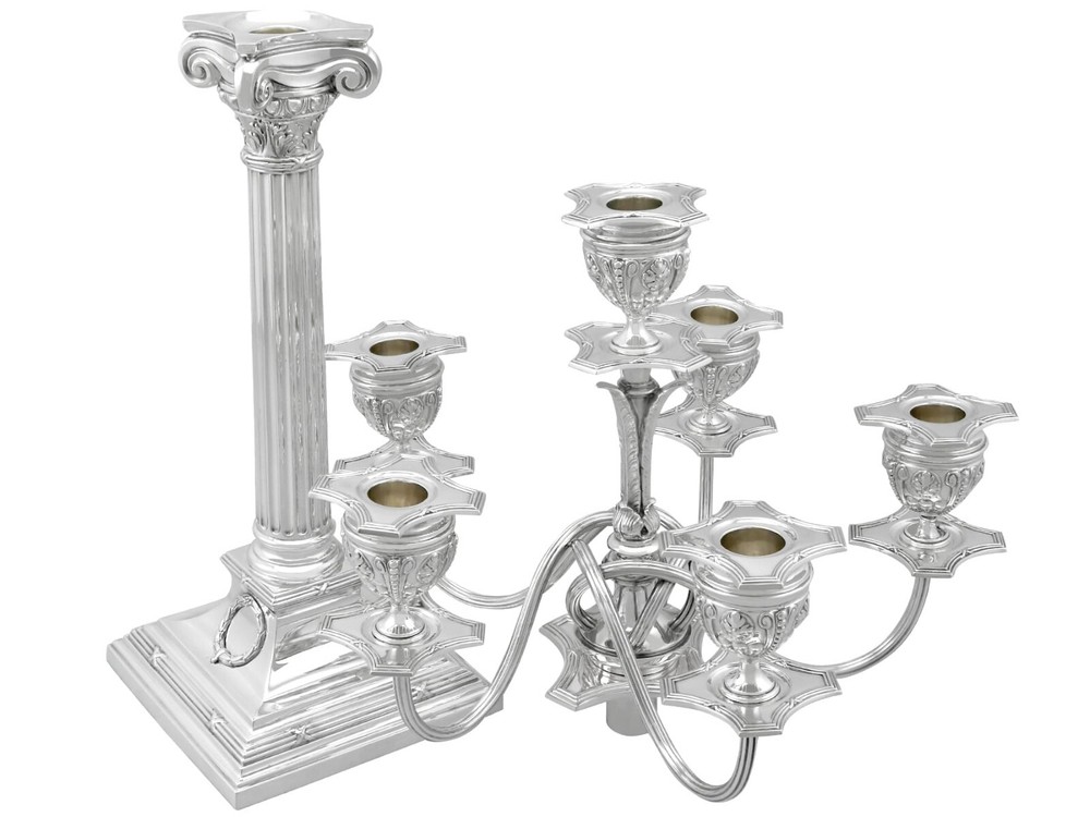 Antique German Silver Candelabra