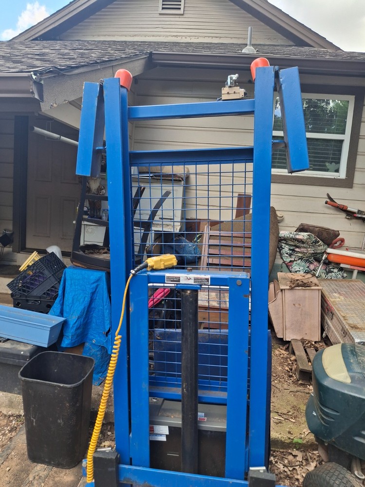 electric pallet jack used vestil blue