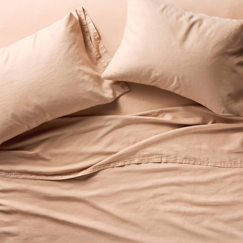 Standard 100% Linen Pillowcases Light Adobe Clay - Casaluna