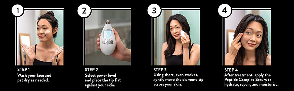 Microderm GLO Diamond Microdermabrasion Machine and Suction Tool